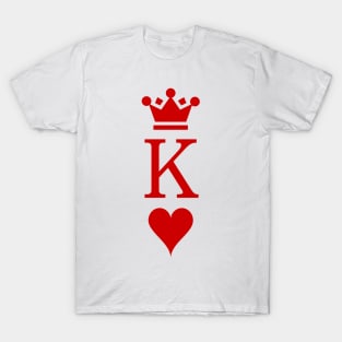 Classy Valentine's Day King Of Hearts Classic Playing Card Style T-Shirt